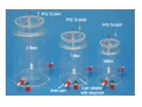 Jacketed Glass Reservoirs with Bottom Drain