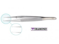 Diamond Coated Micro Tweezer, Straight, Smooth
