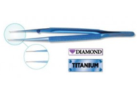 Diamond Coated Titanium Micro Tweezer, Straight, Smooth