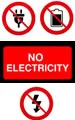 No Electricity logo for Minus k
